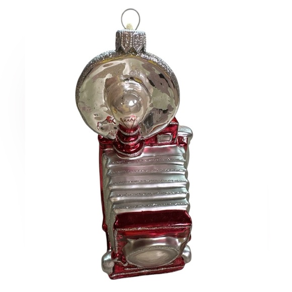 Hand Blown Glass Ornament Poland ~ Red Camera/Polaroid Vintage - Picture 2 of 6
